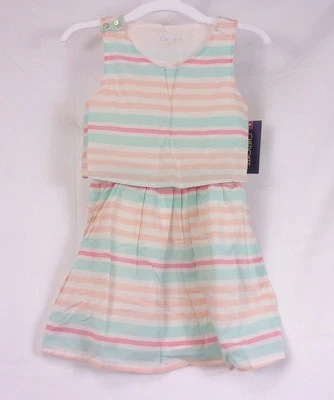 Vestido Cherokee para niña diseño a rayas crema almendra XL (14/16) 516481 474E Foto 1 de 2