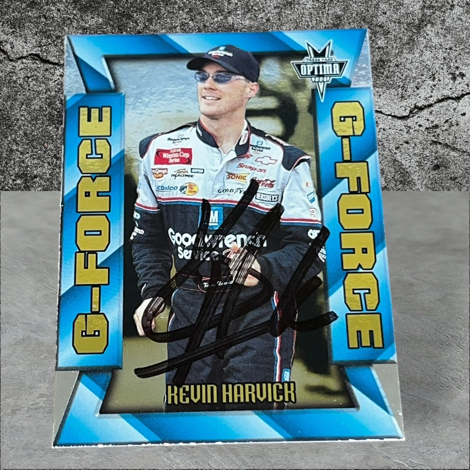 Kevin Harvick 2001 PRESS PASS STEALTH G-0FORCE INSERT  VINTAGE autographed card - Image 1 of 1