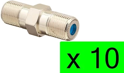 10 x Outdoor Coax Female Barrel Connectors RG6 3GHz Cable Dish Satellite - Image 1 of 4