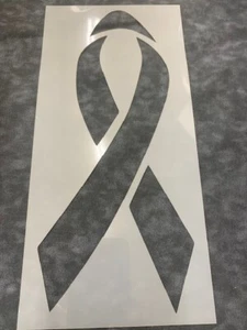 STENCIL #19 Cancer Ribbon New Art Airbrush Reusable Durable Laser Cut - Picture 1 of 1
