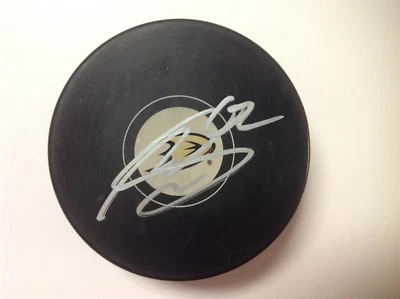 Andrej Sustr Signed Autographed Anaheim Ducks Hockey Puck b - Image 1 of 2