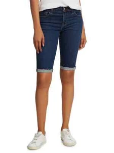$198 NWT J. BRAND Sz27 811 RAW HEM STRETCH BERMUDA SHORT PARADISE BLUE - Picture 1 of 10