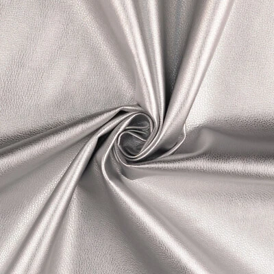 LEDERIMITAT Kunstleder Prägung Metallic SILBER weich EUR 18,98/m - Bild 1 von 2