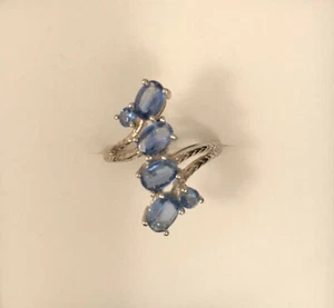 Neu Himalaya Kyanit Platin über 925 Sterling Silber Ring Größe 6 - Bild 1 von 6