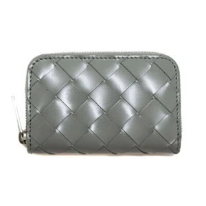 Bottegaveneta 591380 Coin Case Wallet Intrecciato Grey - Picture 1 of 11