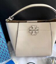 Tory Burch Small McGraw Bucket Bag with Dust Bag white 2404