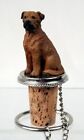 Bullmastiff Dog Hand Painted Resin Figurine Wine Bottle Stopper