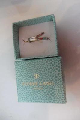 Pierre Lang Ring , schöner , silberfarben Ring mit Steinen , Gr.57 ( VIII ) - Bild 1 von 4