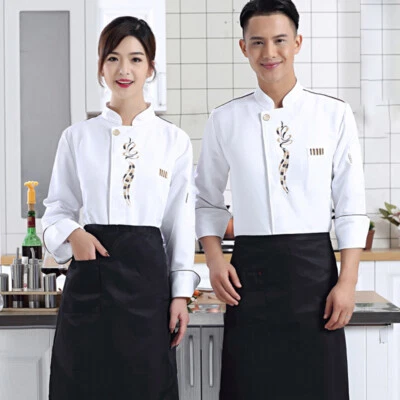 Cocina Hornear Chef Ropa Tienda de Sushi Ropa de Trabajo Uniforme de Cocina Delantal Superior Foto 1 de 4