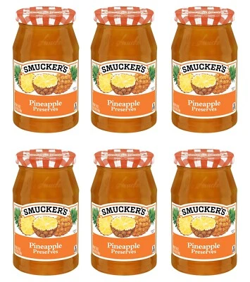 Paquete de 6 conservas de piña Smucker's mermelada de gelatina vegana kosher 18 oz Foto 1 de 4