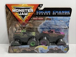 Monster Jam 2021 1:64 Color Change 2-Pack “Grave Digger vs Calavera”, NEW! - Picture 1 of 7