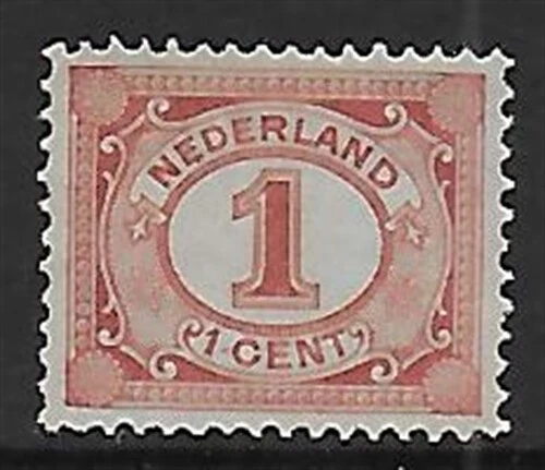 Netherlands stamps 1899 NVPH 51P ERROR MLH VF / CAT VALUE $95 - Image 1 of 1