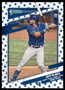 2021 Donruss Baseball Base Independence Day #157 Jeff McNeil - New York Mets
