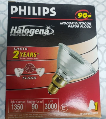 PHILIPS FLOOD LIGHTING PAR38 90PAR38/HAL/FL/LL 90W 120V - Image 1 of 4