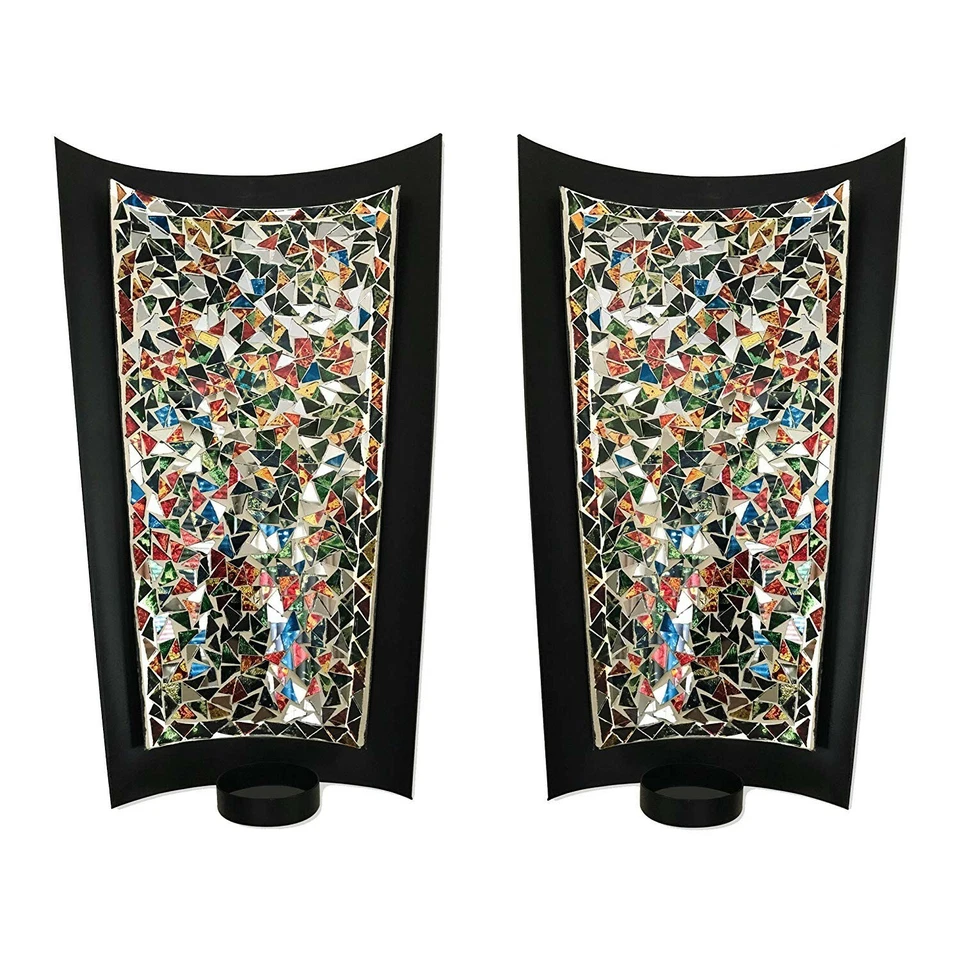 Juego de 2 apliques de velas de metal abstracto Tealight DecorShore Foto 1 de 1