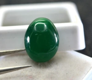 Piedra preciosa cabujón ovalado esmeralda de Zambia natural sin tratar certificada de 7,50 quilates E2793 - Imagen 1 de 4
