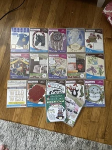 Lot Of 16 Anita Goodesign Embroidery Christmas Animals Pattern Designs Text - Picture 1 of 2