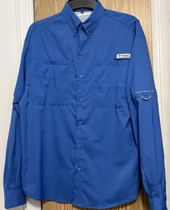 Columbia PFG Omni Shade Mens Long Sleeve Shirt Size S - Picture 1 of 8