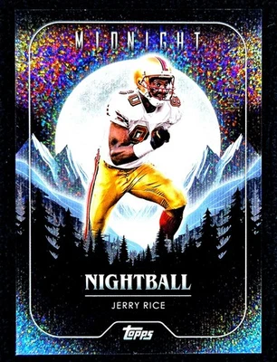 💎CASE HIT💎 2024 Topps Midnight Nightball Jerry Rice Solsticio de Invierno /35 CABRA🐐 Foto 1 de 3