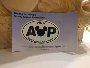 WDW Disney World Black & White Oval Annual Passholder Magnet Mickey AP - New - Picture 1 of 6