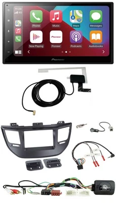 Pioneer USB Bluetooth DAB Lenkrad 2DIN Autoradio für Hyundai Tucson 15-20 schwar - Bild 1 von 4