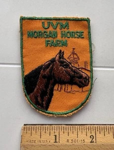 Vintage UVM Morgan Horse Farm University of Vermont Souvenir gestickter Aufnäher - Bild 1 von 3