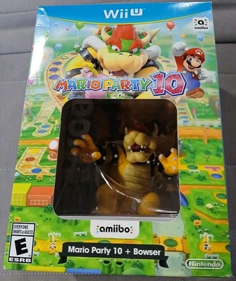 NUEVO Mario Party 10 con paquete Bowser Amiibo Nintendo Wii U versión EE. UU. Sellado Foto 1 de 4