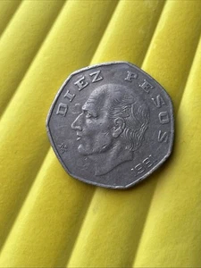 1981 Mexico Diez 10 Pesos Miguel Hildalgo Actual Coin TK7712* - Picture 1 of 2