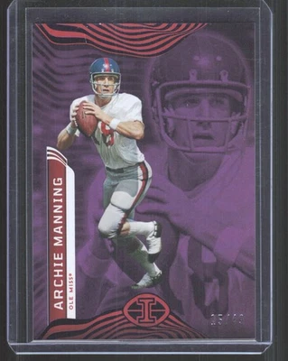 2023 Panini Chronicles Draft Picks #2 Archie Manning Illusions Purple #/49 - Image 1 of 2