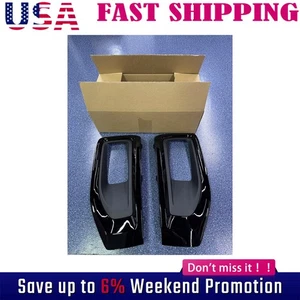 Pair For 2015-2020 GMC Yukon / Yukon XL Gloss Black Fog Light Bezel Cover Emhwdt - Foto 1 di 8