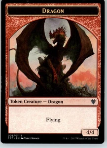 Cat Dragon // Dragon (006) Double-Sided Token - Commander 2017 - 9 // 6 - Normal - Picture 1 of 2
