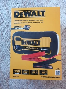 DeWalt DXAELJ25 Automotive 2500 Peak Amp Jump Starter w/ USB Power Bank - Picture 1 of 2