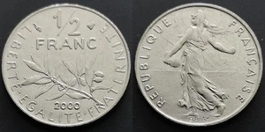 Coin France - 2000 - ½ franc Semeuse O.Roty (N2456) - Picture 1 of 3