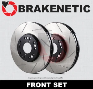 FRONT SET BRAKENETIC Premium Slotted Brake Disc Rotors 345mm BNP51066.SS - Picture 1 of 1