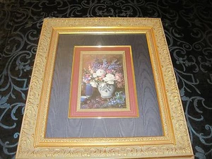Stampa artistica floreale "Fiori in vaso" personalizzata opaca incorniciata, artista sconosciuto 24x21" - Foto 1 di 4