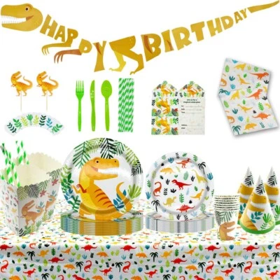 Dino-Mite 226-Piece Birthday Party Set: Roaring Dinosaur Decorations and Supplie - Image 1 of 4