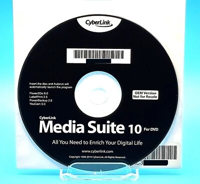 NUEVO, Cyberlink Media Suite 10 PC-DVD, ¡Número de serie NO registrado! Foto 1 de 2