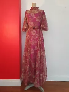 Maxi Vestido PATOU Vintage Años 70 Gasa XS-S - Imagen 1 de 20