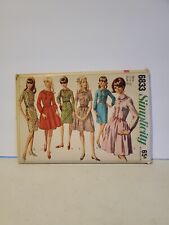 1966 vintage simplicity sewing pattern 6833, multiple dresses, sz 10, Bust 31