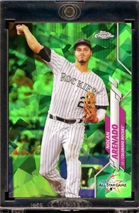 2020 Topps Chrome Sapph Nolan Arenado Colorado Rockies ASG Green Refractor /45! - Picture 1 of 2