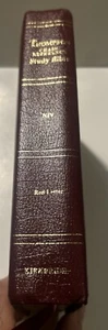 Thompson Chain-Reference Bible OOP 1984 NIV  Burgundy Bonded Leather C. 1990 RL - Picture 1 of 24