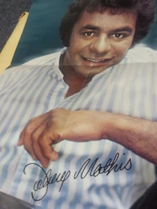 Johnny Mathis Fan Club Vintage Newsletter n 70er Poster Original Umschlag Pop 34 - Bild 1 von 12