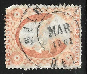 Sc #26 1861 Year Date Cancel 3 Cent Washington 1857-61 US 80F26 - Picture 1 of 2