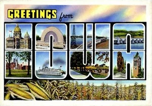 Imán de nevera Saludos de Iowa - Imagen 1 de 1