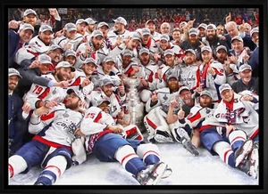 Washington Capitals " Stanley Cup Winner " Canvas 2018 Hockey NHL Champions ART - Picture 1 of 8