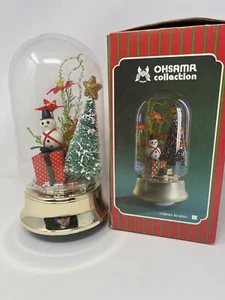 Season's Greetings Xmas Musical Lamp Snowman Ohsama Collection Rare - Picture 1 of 15