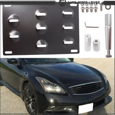 Soporte de montaje de gancho de remolque para matrícula de parachoques delantero para Infiniti Q50 Q60 2014-18 Foto 1 de 4