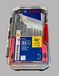 Bosch 21-teiliges Schwarzoxid Bohrer-Set BL21A Kohlenstoffstahl PVC Holz Metall - Bild 1 von 3