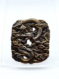 Dragon Belt Buckle Metal Copper Color - Picture 1 of 5