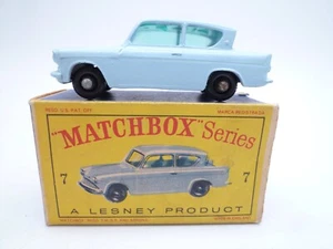 VINTAGE FIAMMIFERI LESNEY N.7B FORD ANGLIA IN SCATOLA ORIGINALE 1961 - Foto 1 di 6